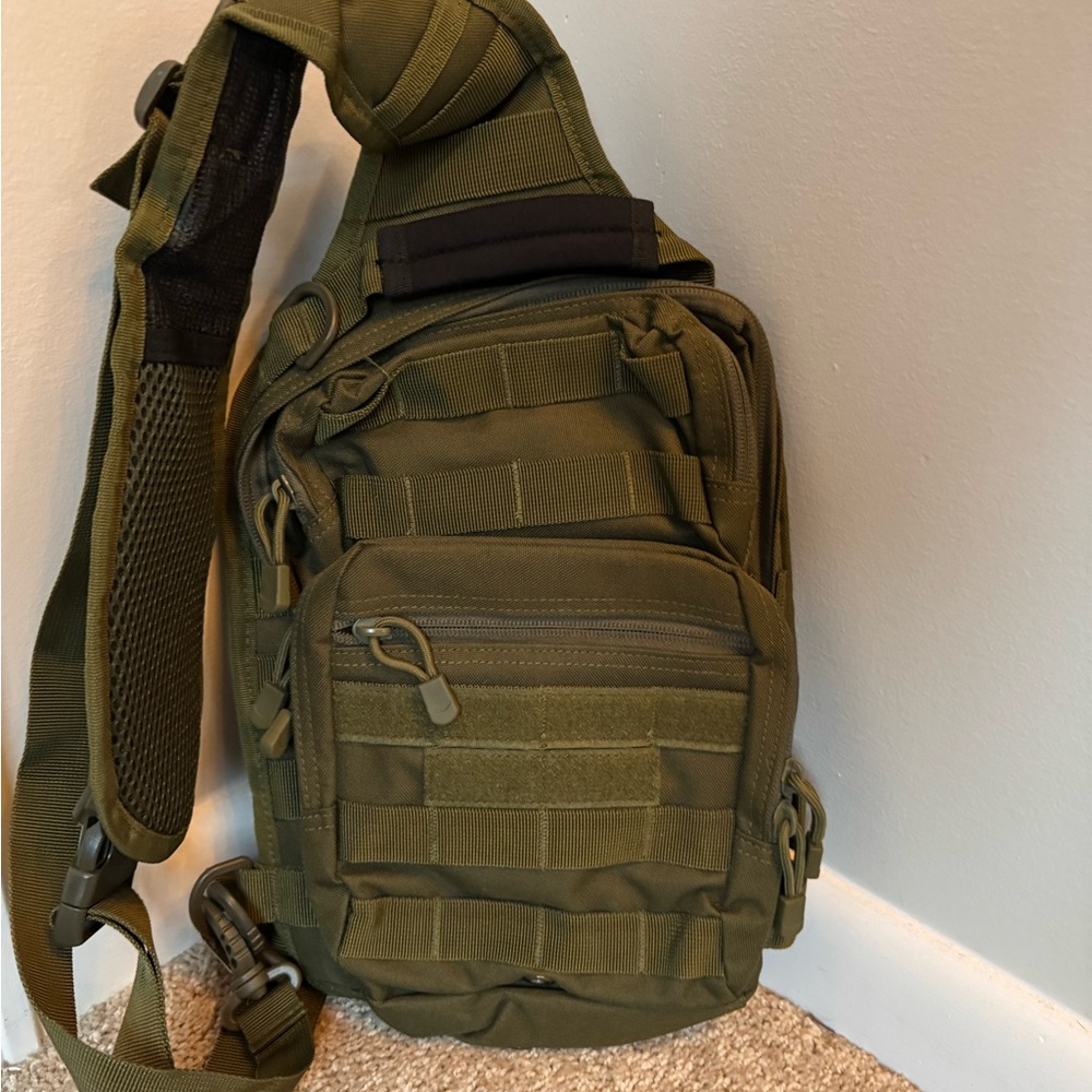 Olive Green Tactical Sling Bag NWOT